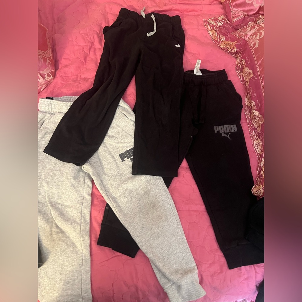 Boys warm sweatpants bundle lot size 5/6 Puma Carter  9 Pieces Wore